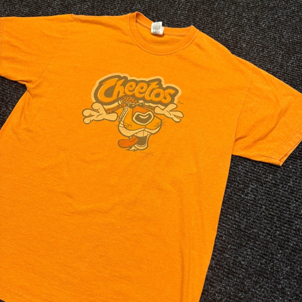 Trau & Loevner Cheetos Chester Cheetah Graphic T-Shirt Orange Mens Large - Picture 3 of 13